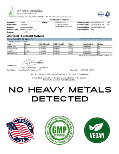 I Am Joy: Ormus Gold Oil Monoatomic Helps to Decalcify Pineal Gland, Repair DNA, Increase Manifestation Speed - Rich with Minerals Platinum, Iridium Using Non Chemical Solvent Extraction 4oz